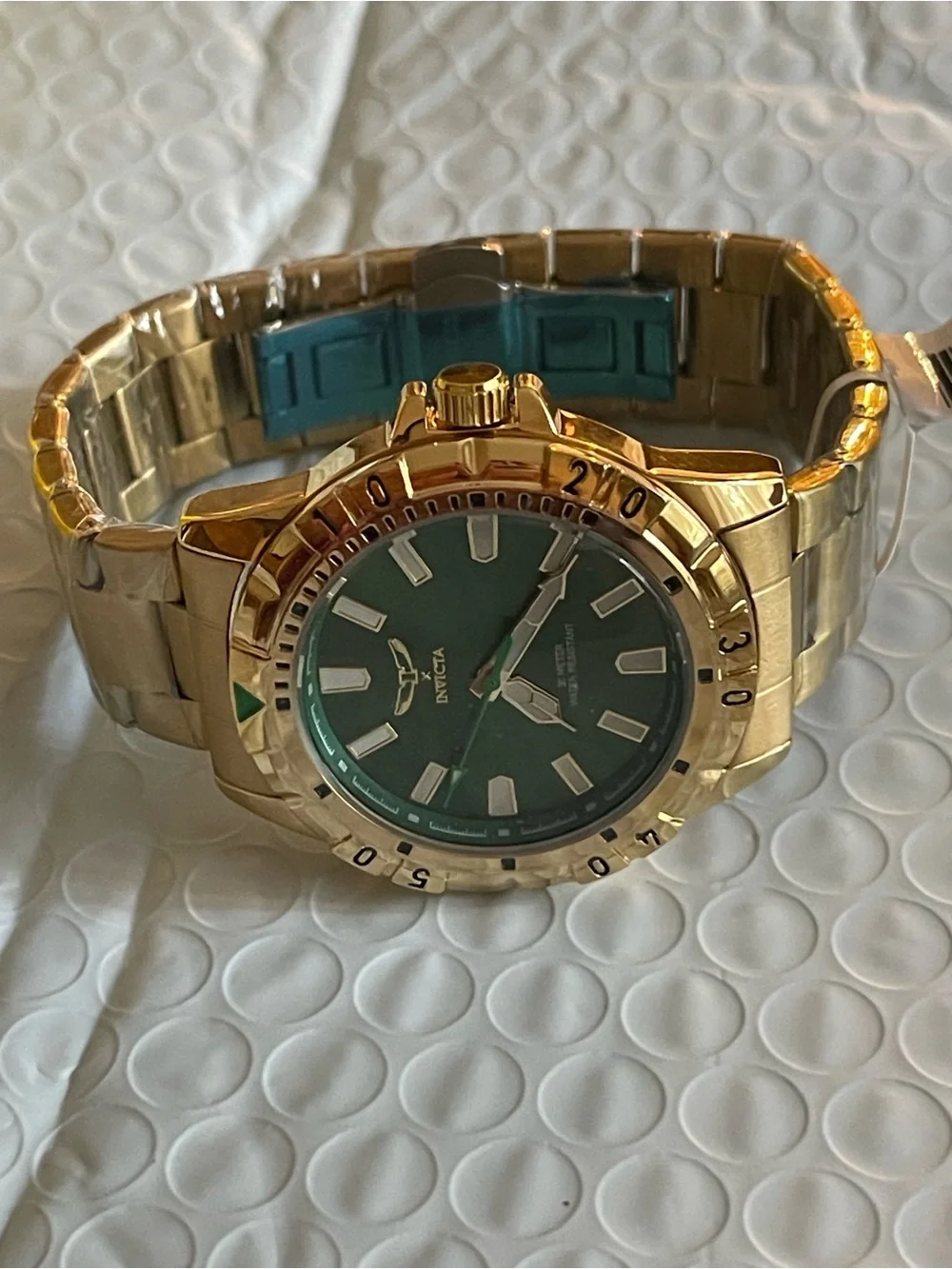 NEW Invicta Specialty I by Invicta Men's Watch - 42mm, Gold & green (69034)